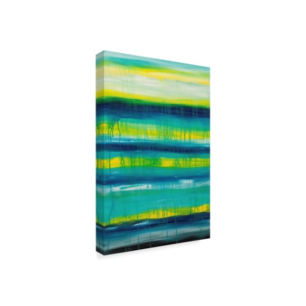 Hilary Winfield 'Lithosphere Yellow Blue' Canvas Art,12x19